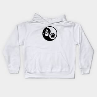 Pet Adopt - YIN YANG HAND PAW - Dog Lover Gifts Kids Hoodie